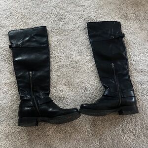 Frye tall black riding boots